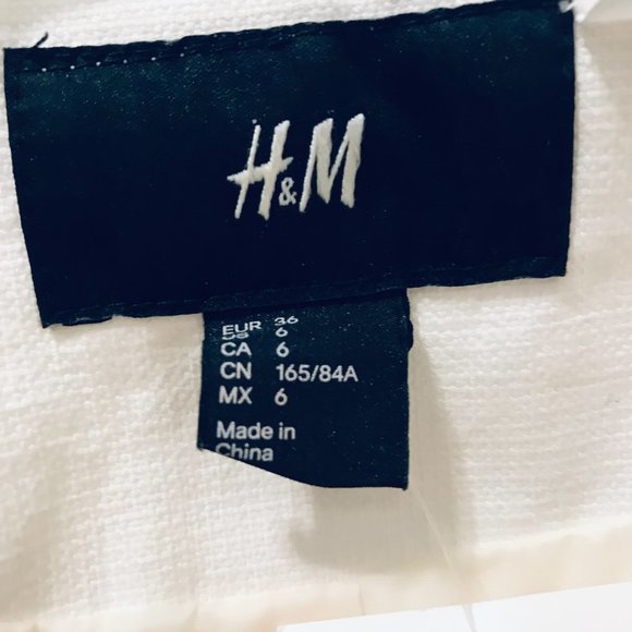 H&M white denim jacket size 6 - Picture 7 of 7